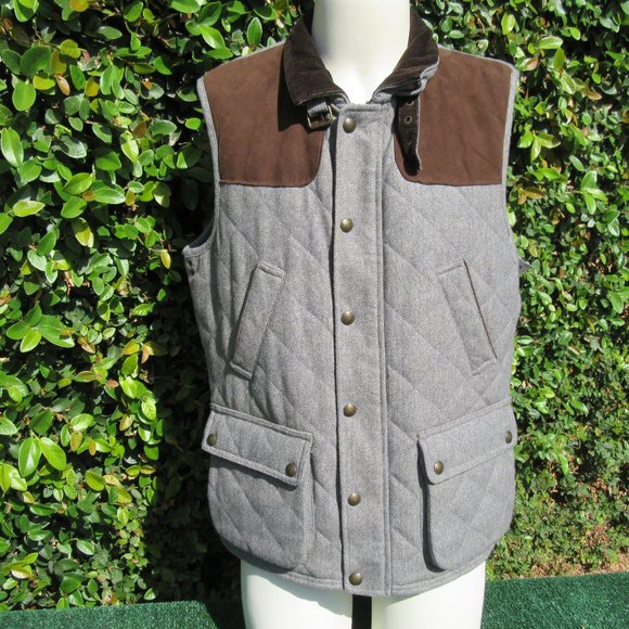 Jos. A. Bank Other - Men's Size Large Jos A Bank Tailored Fit Gray Quilted Wool Blend Vest